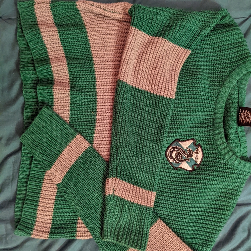 Hot topic Harry Potter Slytherin quidditch sweater